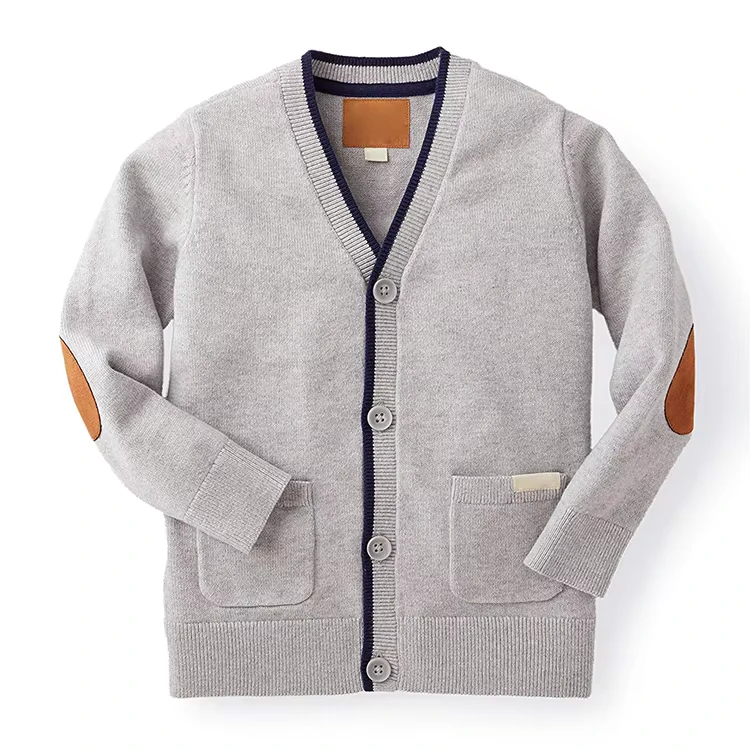 OEM-Customized-Primary-School-Unisex-Uniform-Kids-Cotton-Knitting-Open-Front-Long-Sleeve-Cardigan-Sweater-for-Boys-and-Girls