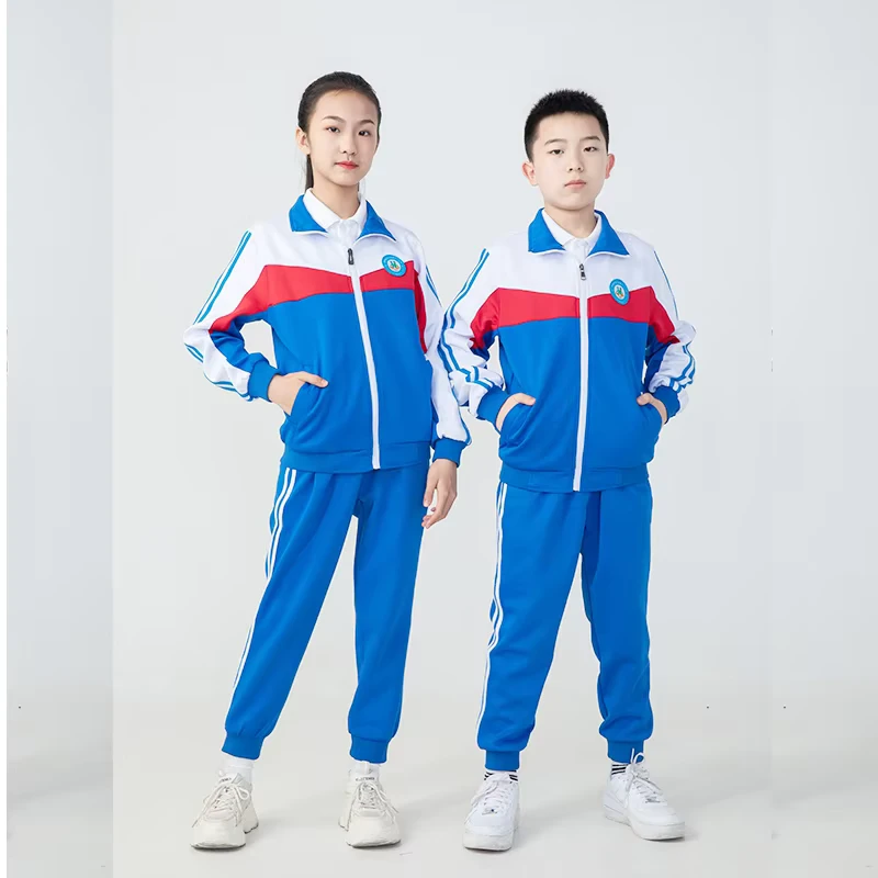 OEM-Customized-School-Uniform-Sports-Wear-Childrens-Spring-Autumn-Long-Sleeve-Coat-Pants-High-School-Sports-Uniform