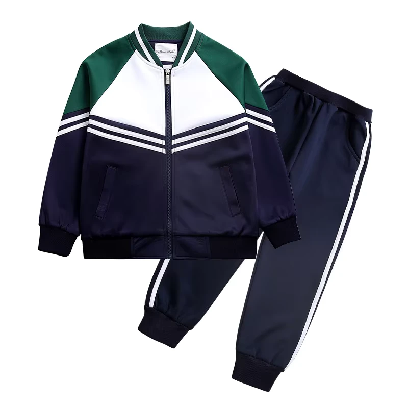 OEM-Factory-School-Uniforms-for-Boys-and-Girls-Kids-Student-Primary-Track-Suit-Sports-Clothing-Set