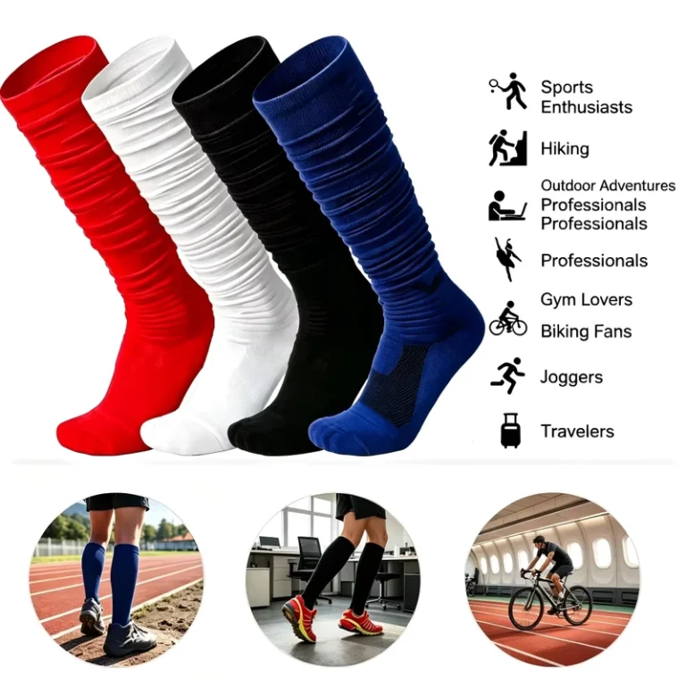 OEM-Football-Scrunch-Socks-High-Tube-Rugby-Leg-Warmers-Durable-Padded-Team-Uniform-Gear-Breathable-Knee-High-Hose