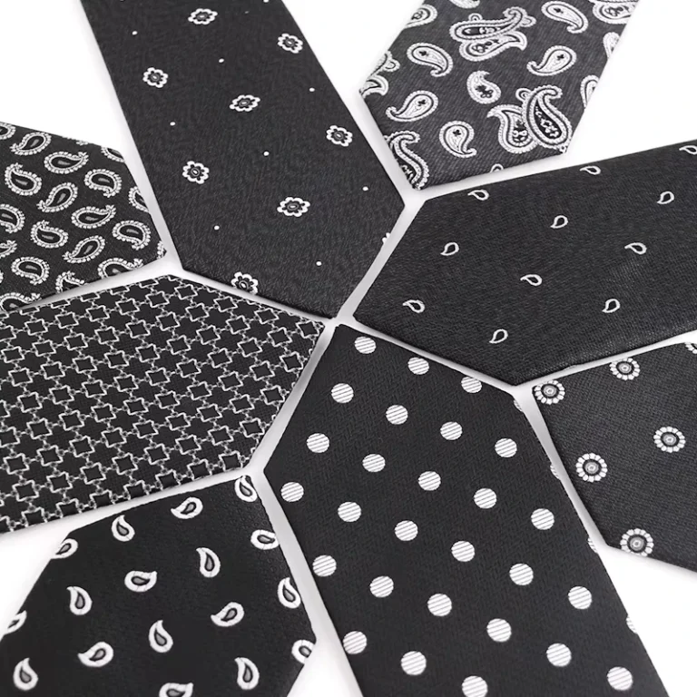OEM-Good-Quality-Chic-Black-Casual-Ties-for-Men-Paisley-Floral-Embroidered-Ready-for-Ship