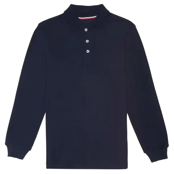 OEM-Kids-School-Uniform-Long-Sleeve-100-Cotton-Polo-Shirt-for-School