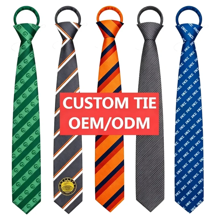 OEM-Manufacture-Silk-Polyester-Cotton-Different-Material-Jacquard-Tie-Custom-logo-Business-Occasion