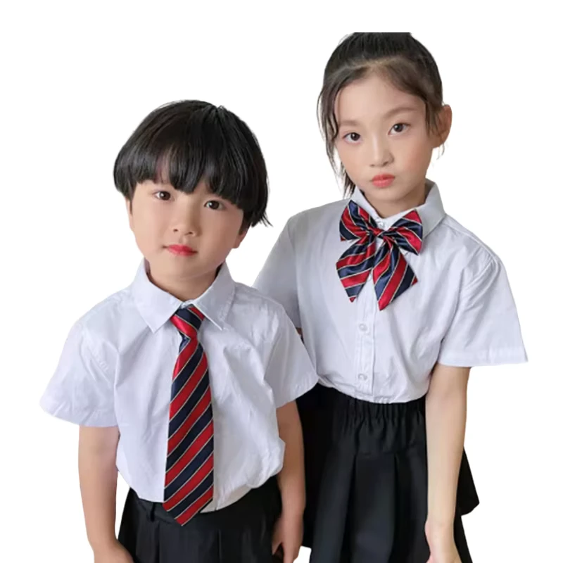 OEM-Navy-Maroon-Kindergarten-Primary-School-Ties-Bows-Stripe-Pattern-Polyester-Neck-Ties-for-Boys-and-Girls-Uniform