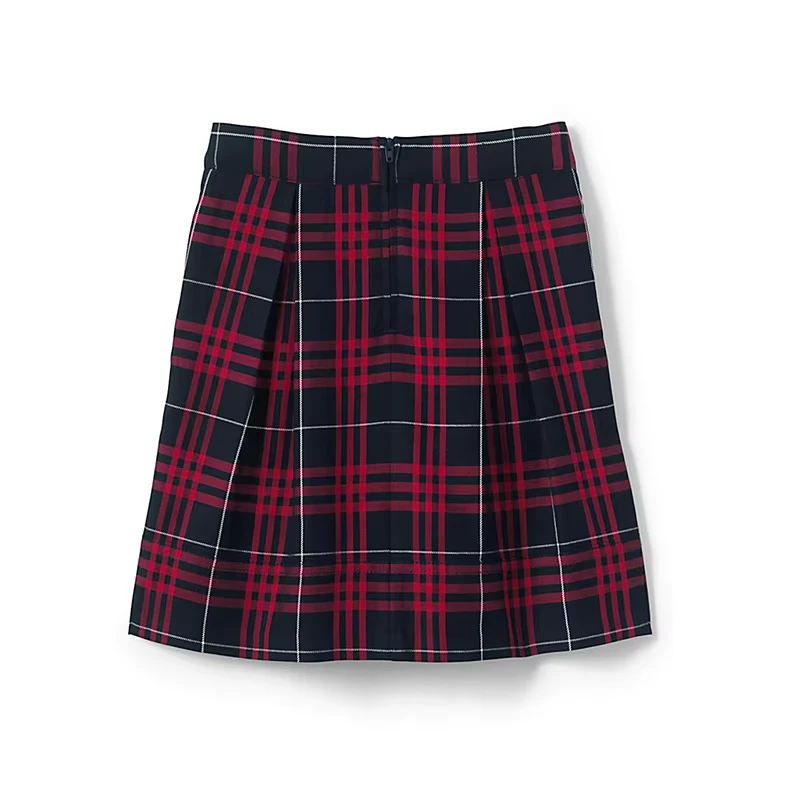 OEM-ODM-Custom-Color-Primary-School-Short-Skirt-Red-Plaid-Pleated-Panties-Skort-Schools-Uniforms-Skirt-Design-With-Picture