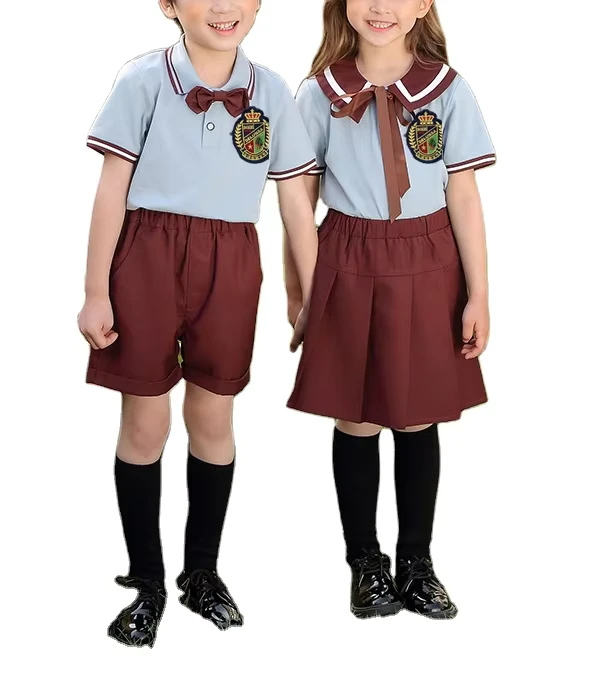 OEM-ODM-Custom-Summer-School-Uniform-Set-Kindergarten-Primary-School-Uniform-Designs-Boy-and-Girl