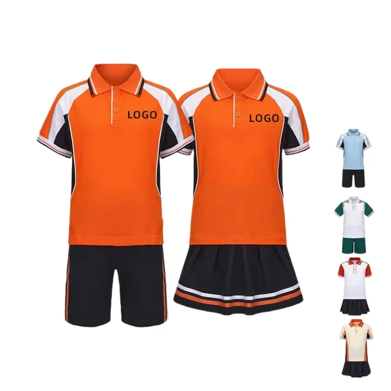 OEM-ODM-Customized-Kids-Teens-Polo-Shirts-Tracksuit-for-Primary-Middle-School-Uniforms