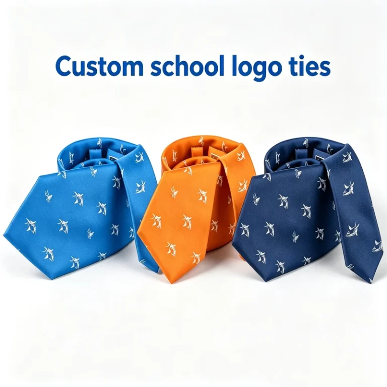 OEM-ODM-European-American-College-Uniform-Necktie-Custom-University-Crest-Student-Tie-Factory
