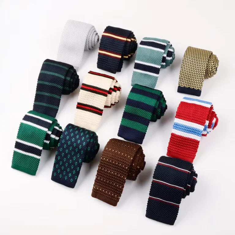 OEM-ODM-Mens-Handmade-100-Polyester-Stripe-Casual-Neckties-Custom-Logo-Mens-Knit-Neck-Ties