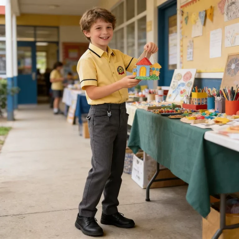 OEM-ODM-School-Student-Long-Gray-Pants-Trousers-Yellow-Shirt-Set-School-Uniform-Set-Manufacture-Supplier