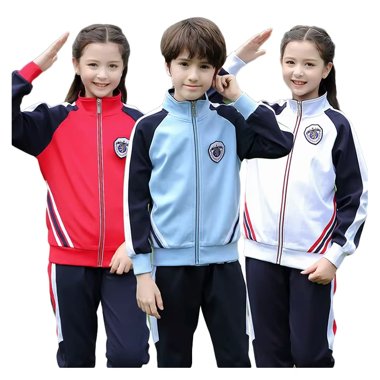 OEM-ODM-Unisex-Children-Winter-Sports-Clothing-Set-Vest-Student-School-Uniform-Tracksuit-Primary-School-Uniform-Cotton-100