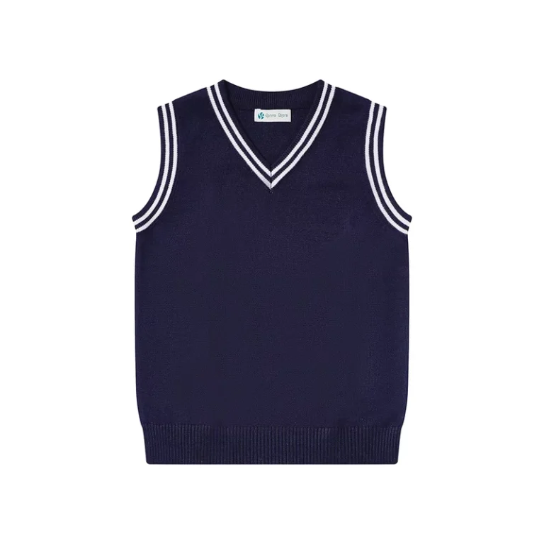 OEM-ODM-Winter-Student-Clothing-School-Uniforms-Sweater-Coat-Navy-Blue-School-Sweater-Vest-Sleeveless-Cardigan-Sweater