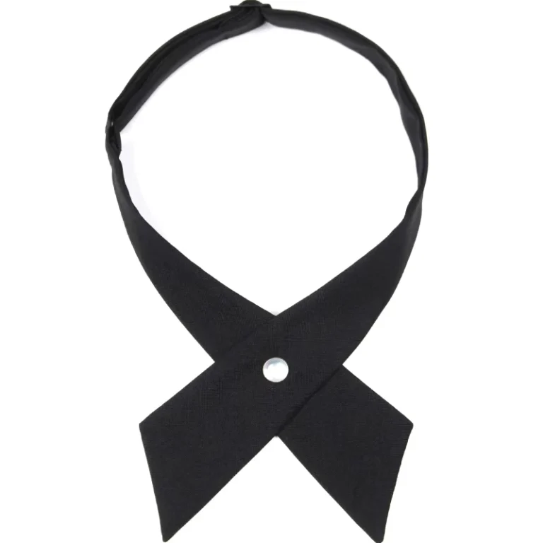 OEM-ODM-Womens-Polyester-Cross-Ties-Bowties-School-Uniform-Collar-Flower-Bow-Tie-Girls-Cross-Made-of-Polyester-Solid-Color-1