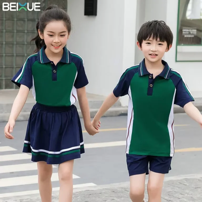 OEM-Primary-Kindergarten-Children-Kid-Uniform-Set-High-Middle-School-University-Custom-logo-Shirt-Skirt-Class-Uniform