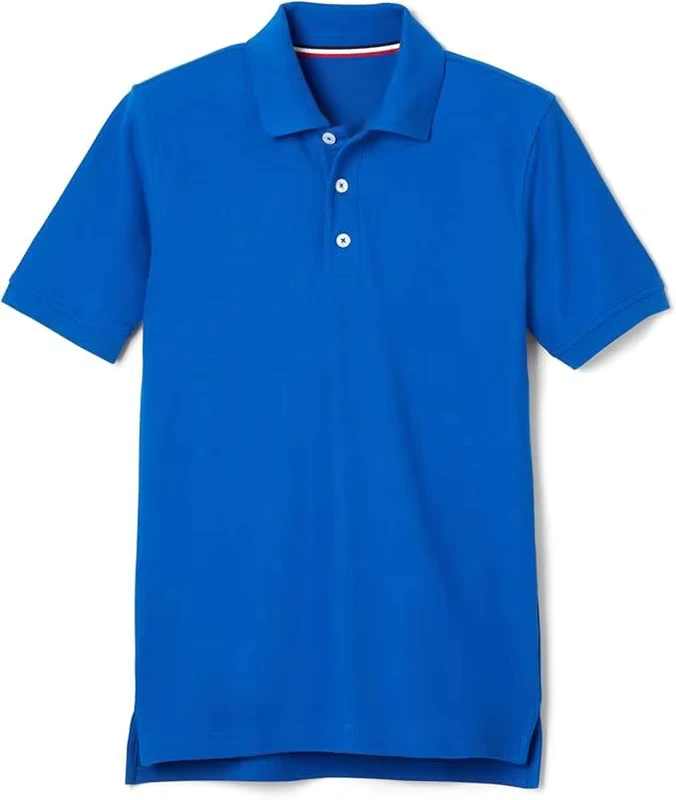 OEM-School-Uniform-Shirt-Short-Sleeve-Boys-Pique-Polo-Shirt-Custom-Team-Logo-for-School