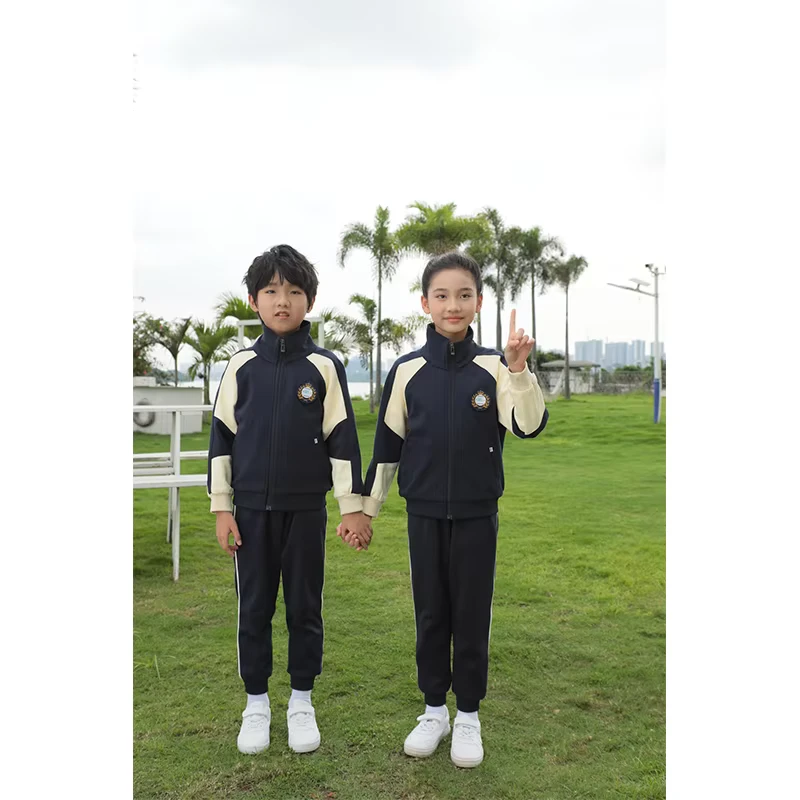 OEM-Unisex-Tracksuit-for-Primary-High-School-Elementary-PE-Uniform-Autumn-Thick-Sports-Wear-for-Africas-Children