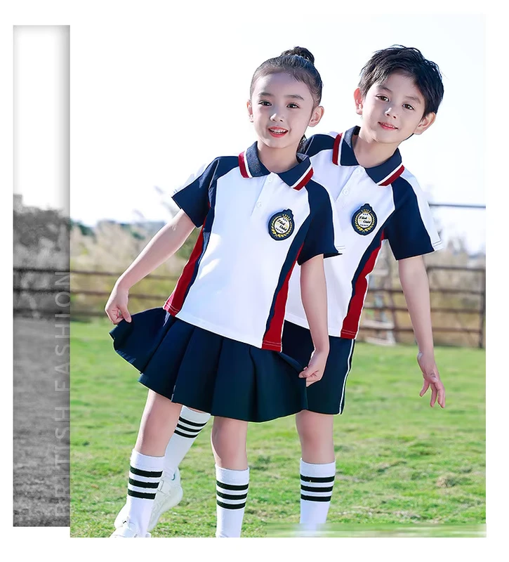 Oem-Kids-School-Uniform-School-Polo-Shirt-Blue-White-Suit