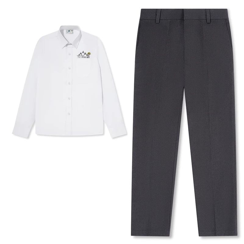 Original-Factory-Supplier-Student-Spring-School-Clothing-Blue-Sleeve-Shirt-and-Pants-School-Uniform-Set-for-Middle-High-School