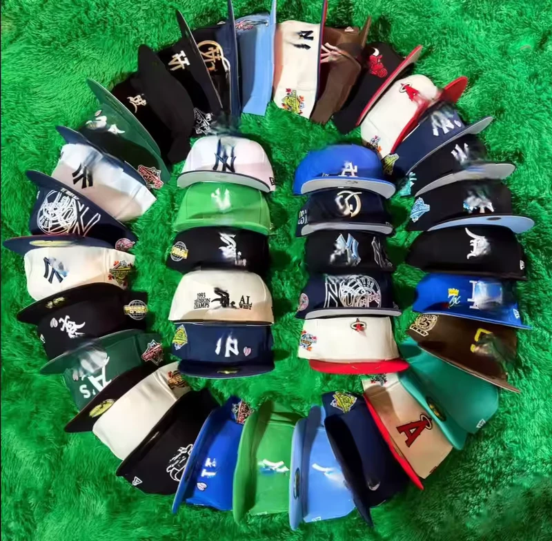 Original-NY-Era-Caps-Mens-New-6-Panel-Fitted-Baseball-Cap-Classic-Vintage-Flat-Brim-Closed-Gorras