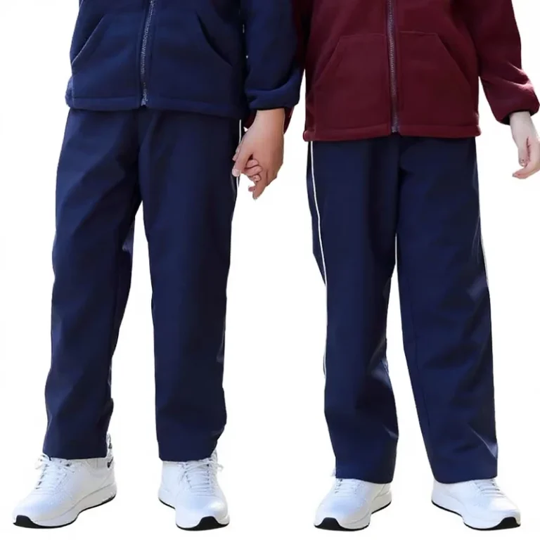 Outdoor-Childrens-School-Uniform-Thickened-Fleece-Pants-Breathable-Waterproof-UV-Resistant-Four-Seasons-Warm-Color-Blocking