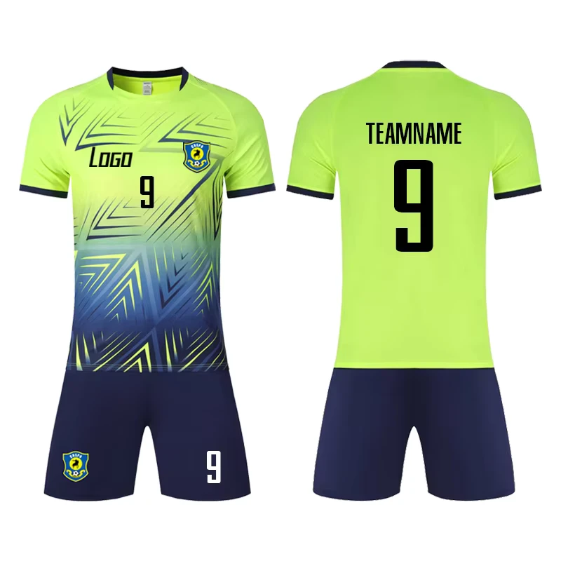 Personal-Custom-Logo-Breathable-Blue-Green-Soccer-Jersey-Set-Youth-School-Football-Team-Training-Uniforms