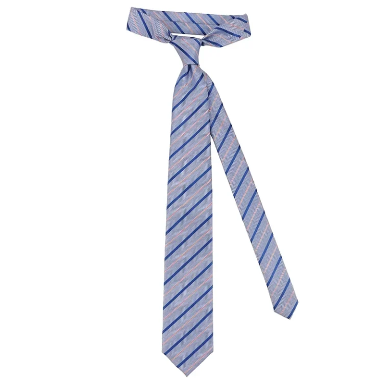 Personalized-Custom-logo-Designer-Handmade-Herringbone-Stripe-Woven-Jacquard-Polyester-Necktie-for-Men