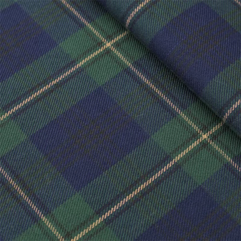 Plaid-Fabric-in-Green-Yellow-Polyester-Yarn-Dyed-Check-Fabric-for-Shirt-Skirt-Casual-Pants-School-Uniform-Workwear