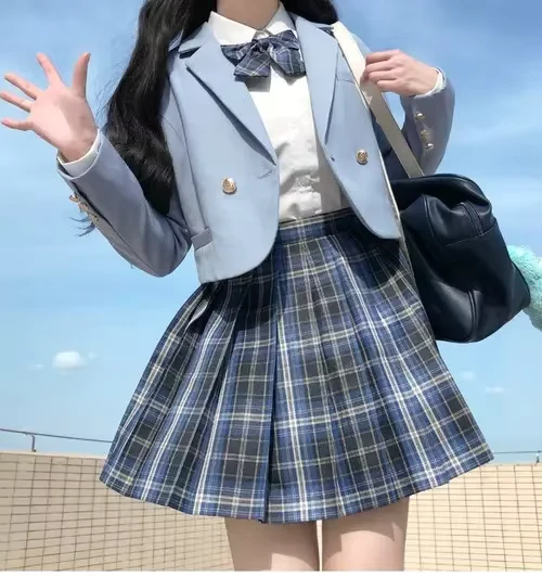 Plaid-Uniform-Skirts-for-Girls-Navy-Uniform-A-line-Skirt-Women-High-School-Uniform-Skirt-Customizable-Styles-Pleated-Skirts