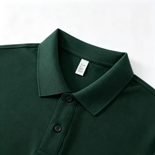 Polo-Shirt-Combed-Sorona-Cotton-Solid-Color-Lapel-Breathable-Moisture-Wicking-School-Uniform-Casual-Wear-Custom-Logo-Available