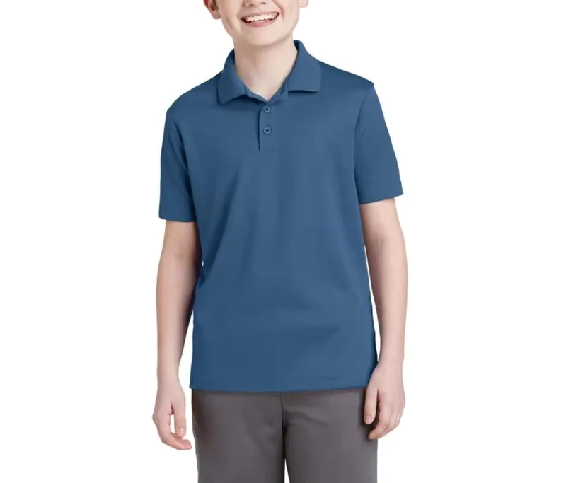 Polo-Shirt-Short-Sleeve-Poloshirts-in-Blue-Premium-Cotton-School-Uniform-Casual-Activities-Youth-School-Uniform