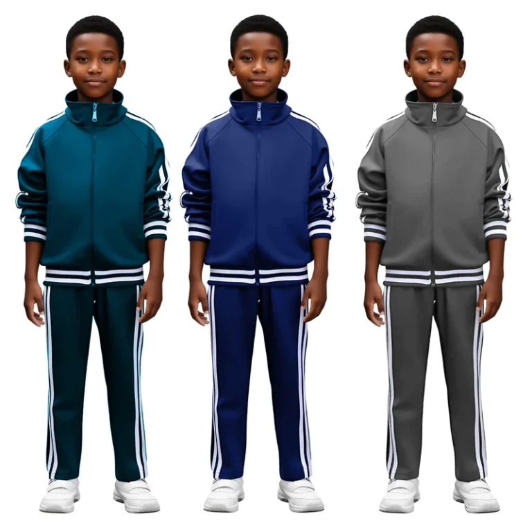 Poly-Tracksuit-100-Polyester-Tricot-Knit-High-School-Training-Wear-Uniform-for-Boys-and-Girls-for-Children