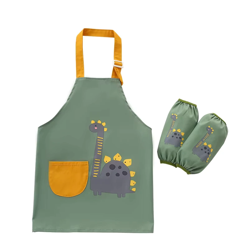 Polyester-Baby-Apron-Kit-Waterproof-Childrens-Painting-Coveralls-Bib-Boys-Girls-Anti-Dirt-Reversible-Wear-Art-Students