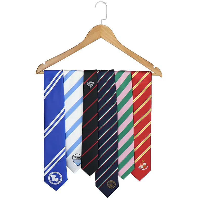 Polyester-Football-Team-Fraternity-Neck-Tie-Stripe-Basketball-Custom-Sorority-Club-Logo-Neckties-Woven-Ties