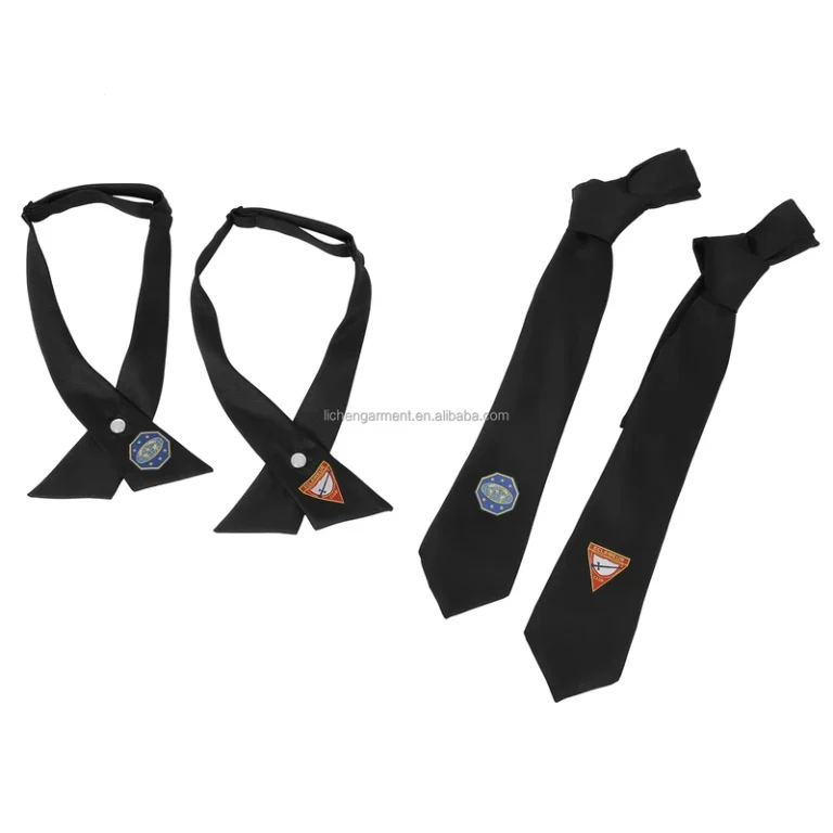 Polyester-Formal-Custom-Logo-Girls-Criss-cross-Bow-Tie-Mens-Uniform-Adjustable-Neck-Tie-Quick-Dry-School-Uniform