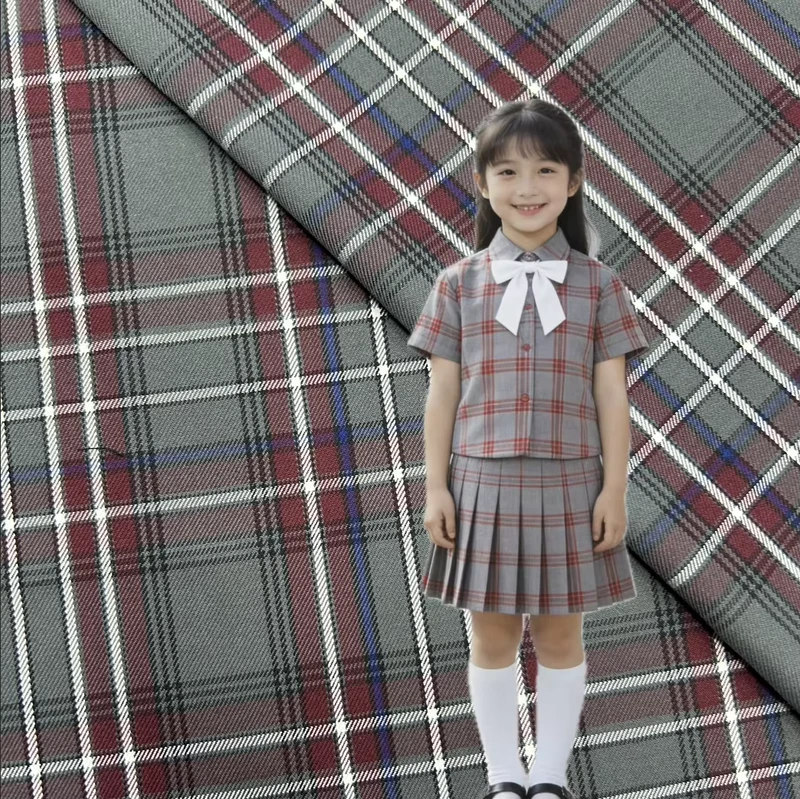 Polyester-Viscose-Blend-Yarn-Dyed-Flannel-Custom-Plaid-Fabric-for-Japanese-London-JK-School-Uniforms-Plaid-Skirts