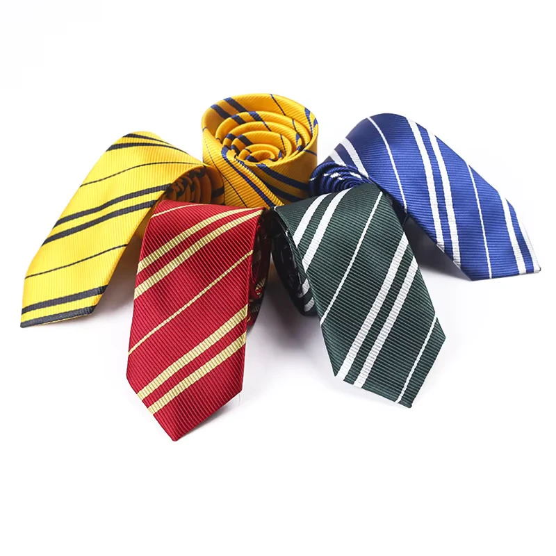 Polyester-Woven-Necktie-Halloween-Costume-Accessories-Tie-Striped-College-School-Student-Unisex-Ties