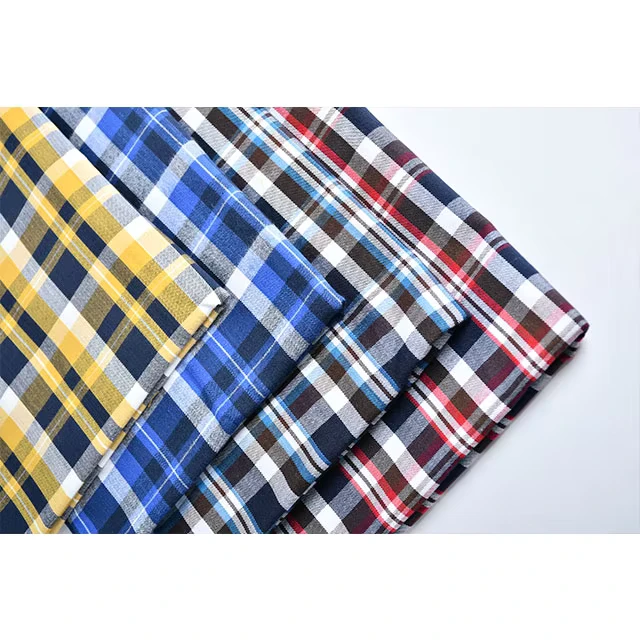 Polyester-Yarn-Dyed-Woven-Shirt-Check-Fabrics