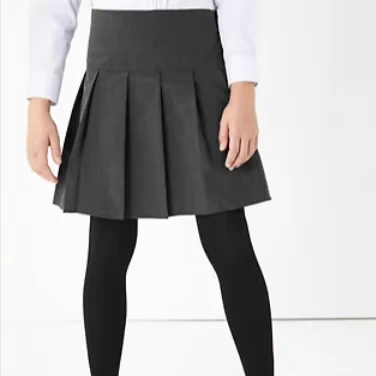 Popular-High-Quality-School-Uniform-Material-Fabric-Short-Gray-Skirt