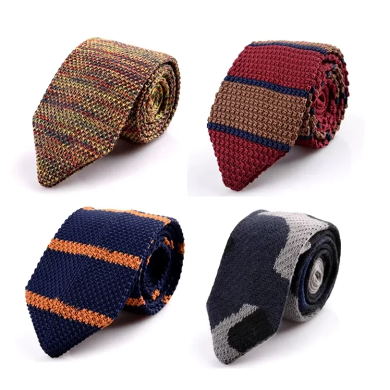 Popular-Polyester-Knitted-Neck-Tie-Lot-Stock-6cm-Knit-Neckties-Black-and-Gold-Crochet-Mens-Tie-Knit
