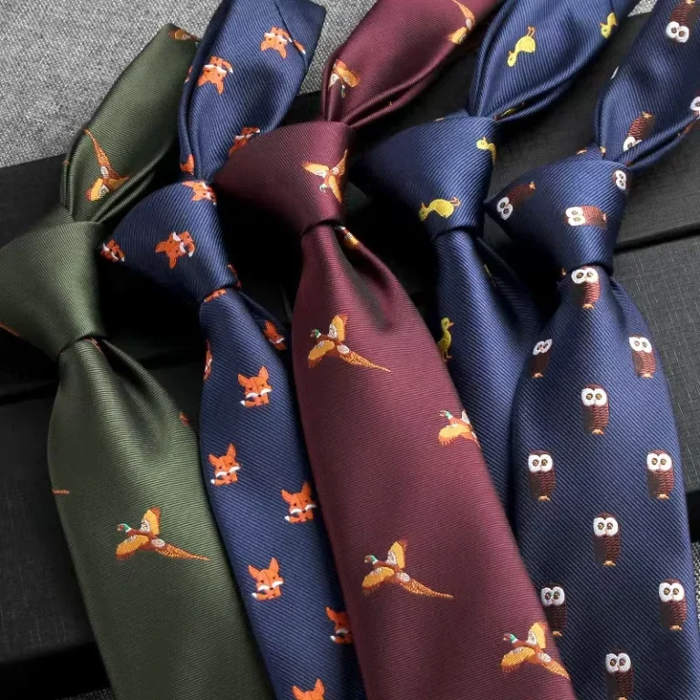 Premium-Microfiber-Polyester-Tie-Unique-Designer-Inspired-Animal-Ties-Men-Durable-Wrinkle-Resistant-Custom-Logo-Casual-Formal