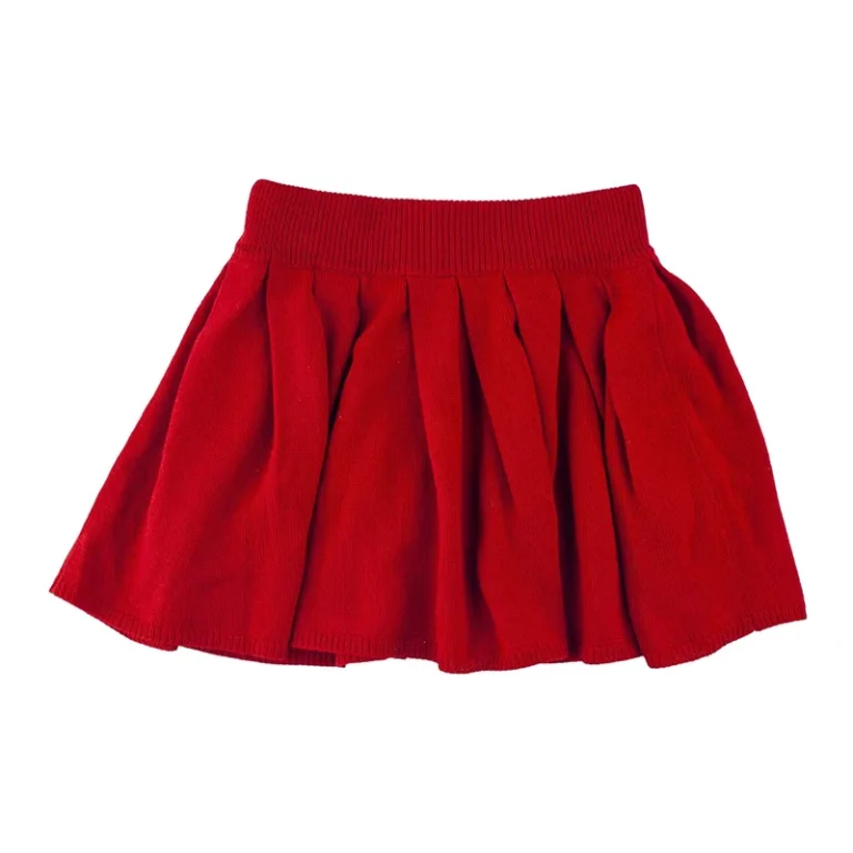 Preppy-Style-Baby-Pleated-Primary-Junior-Middle-School-Kids-Toddler-Wool-Short-Uniform-Red-Girls-Knit-Skirts