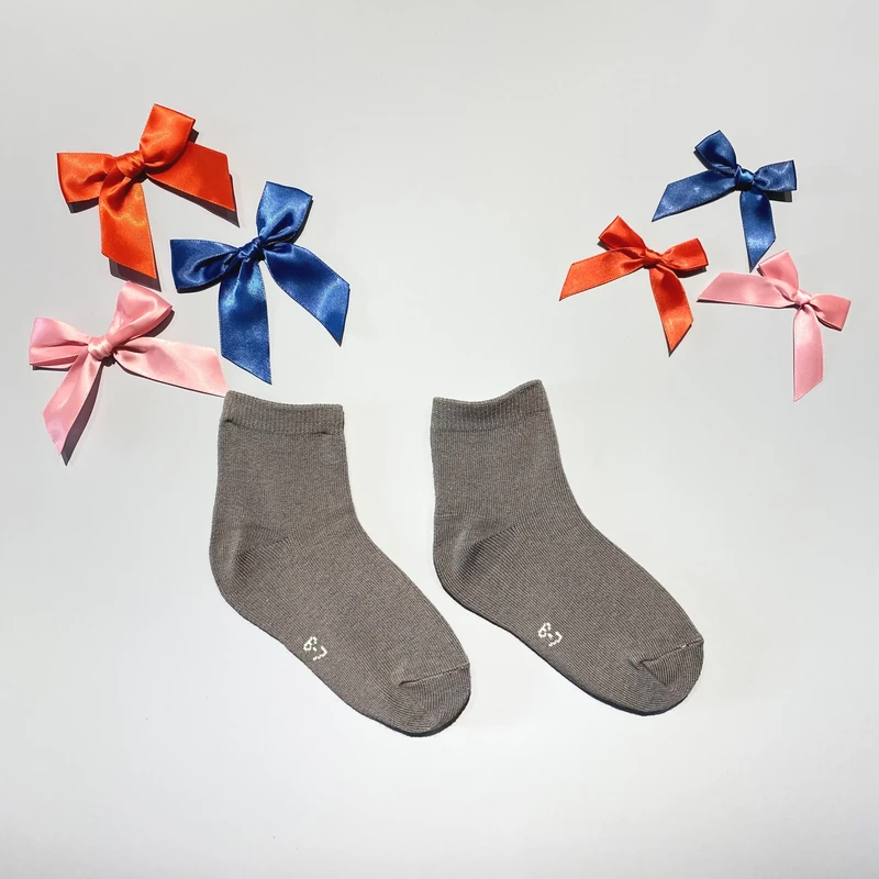 Pressure-Sensors-Transmitters-Anti-slip-Girls-Sock-Custom-Design-Ribbons-Children-Socks