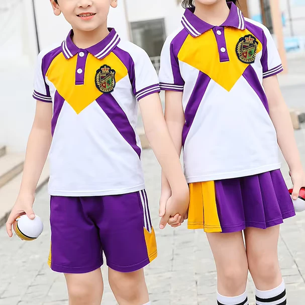 Primary-Kindergarten-Sportswear-Clothes-Polo-T-Shirt-with-Pants-for-School-Uniforms