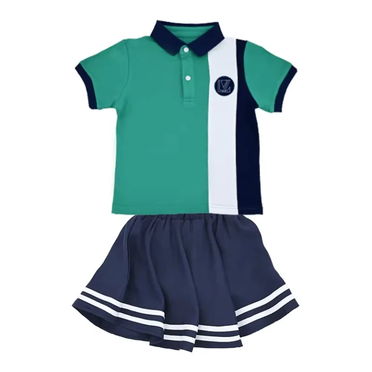 Primary-School-Childrens-Summer-Sports-Uniform-Two-Piece-Set-Cotton-Unisex-Customization