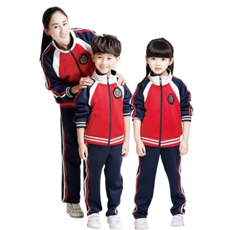 Primary-School-Kindergarten-Autumn-College-Style-Short-Sleeve-Unisex-Polyester-Childrens-Sports-School-Uniform-Manufacturer