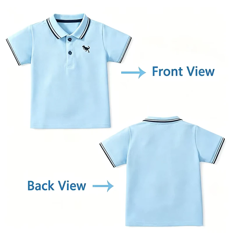 Primary-School-Polo-Shirt-Design-Custom-Logo-Childrens-Class-Uniforms-School-Suits-Unisex