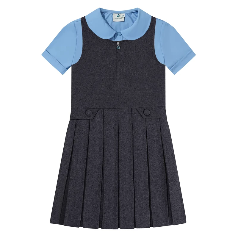 Primary-School-Student-Blue-Uniform-Custom-Designs-Dress-Set-for-Girls-School-Uniform-Girl-Short-Dress-Pinafores-Shirt-Suit