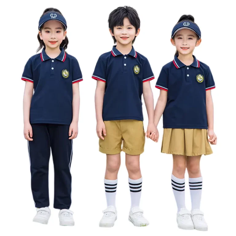 Primary-School-Students-Summer-Polo-Shirts-for-School-Uniforms-Kindergarten-Uniforms-for-Spring-and-Autumn-Seasons