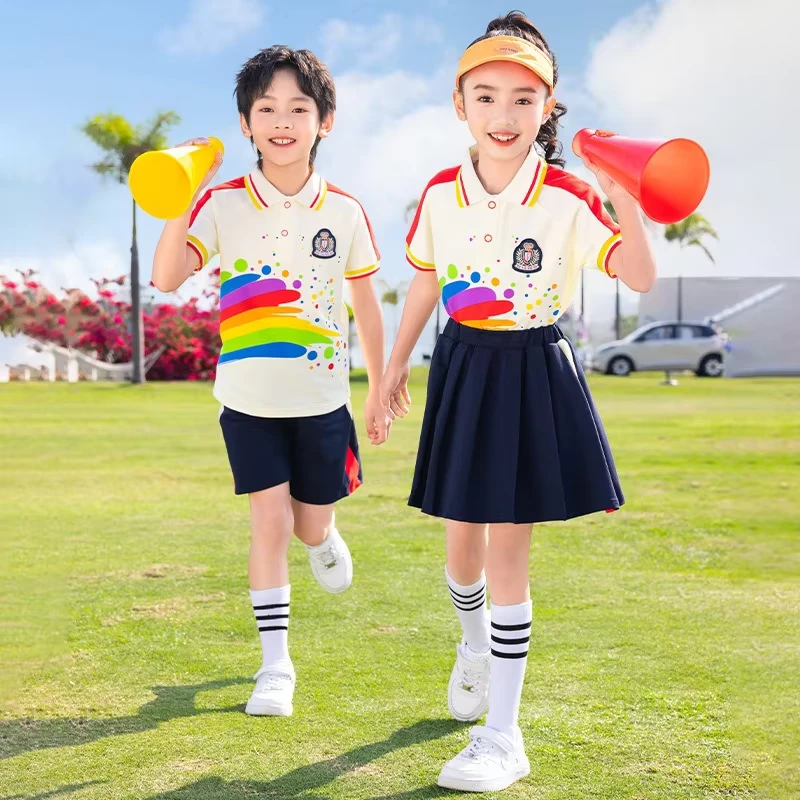Primary-School-Students-Uniform-Sportswear-Colorful-Collegiate-Style-Childrens-Class-Uniforms