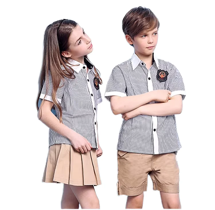 Primary-School-Uniform-Kindergarten-Kids-Uniforms-Shirt-Shorts-Dress-Skirt-Suit-Custom-Childrens-School-Uniform